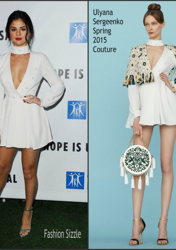 Selena Gomez  In Ulyana Sergeenko –  2015 Spirit of Life Gala in Los Angeles