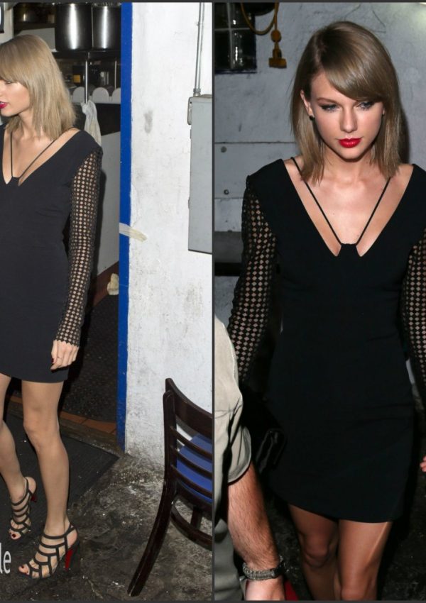Taylor Swift in David Koma  leaving  The Little Door In West Hollywood