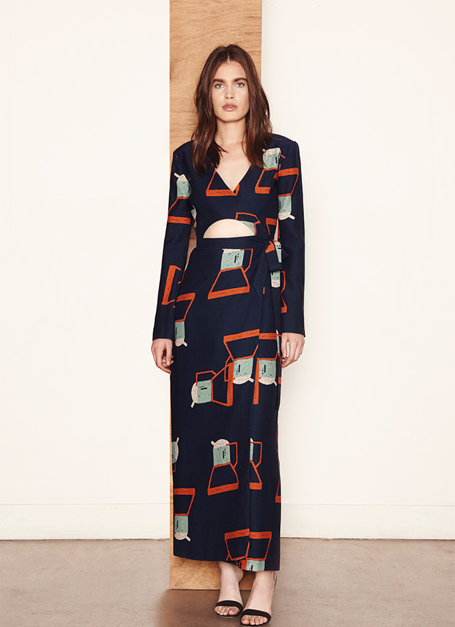 -Danai-Guriras-ONE-and-RED’s-‘It-Always-Seems-Impossible-Until-It-Is-Done’-Concert-Staud-Cut-Out-Navy-Maxi-Printed-Dress-