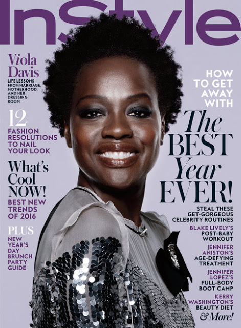 Viola Davis on the January 2016 cover of InStyle Magazine