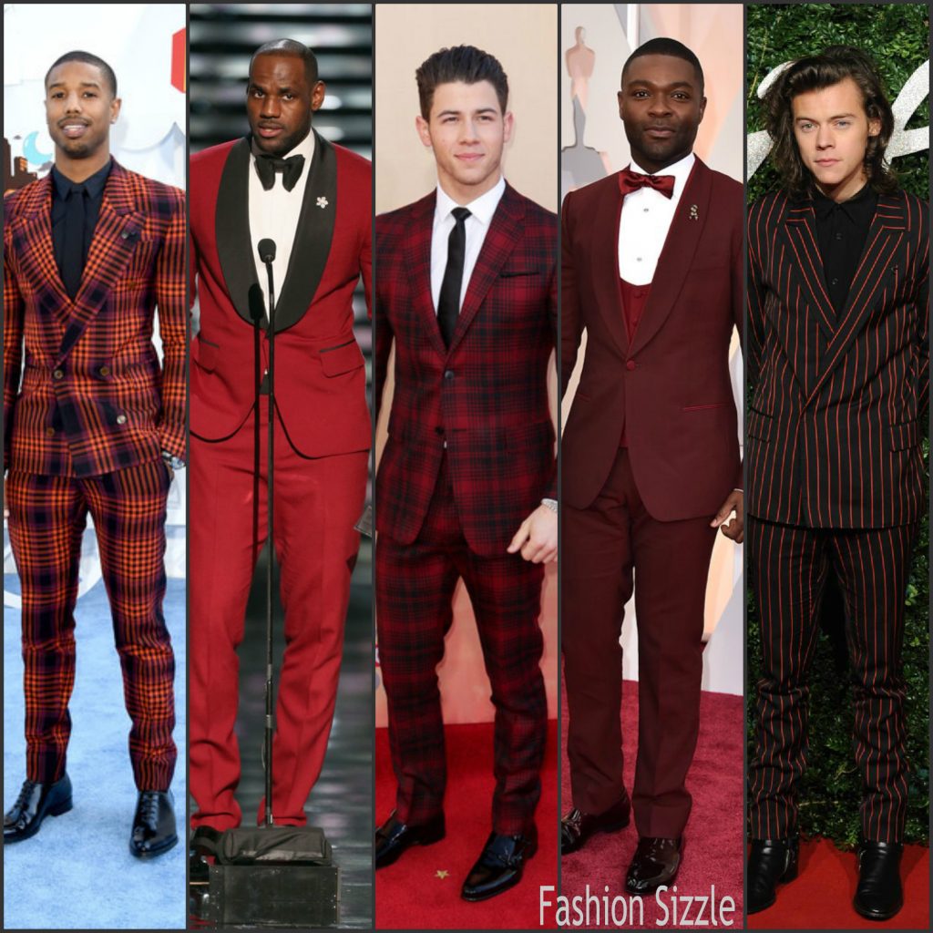 Celebrity Men In Red Suits - Red carpet and Fashion News