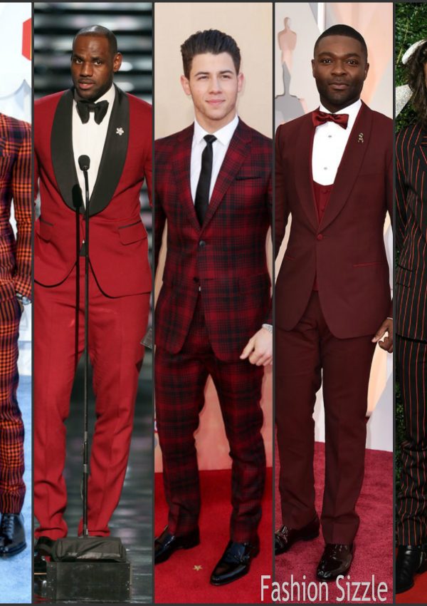 Celebrity Men In Red Suits