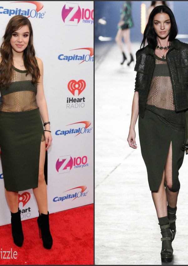 Hailee Steinfeld  In Versace – Z100 Jingle Ball 2015 in New York