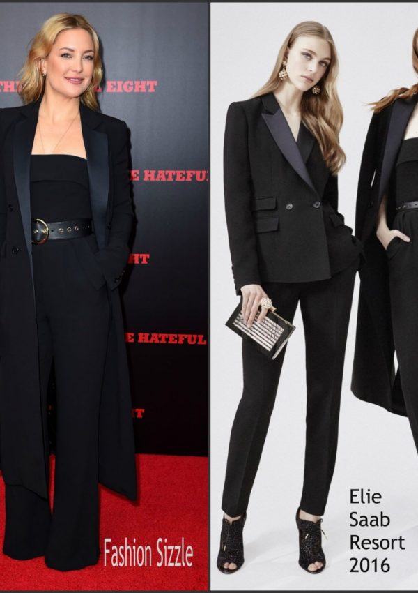 Kate Hudson In Elie Saab  At ‘The Hateful Eight’ New York Premiere