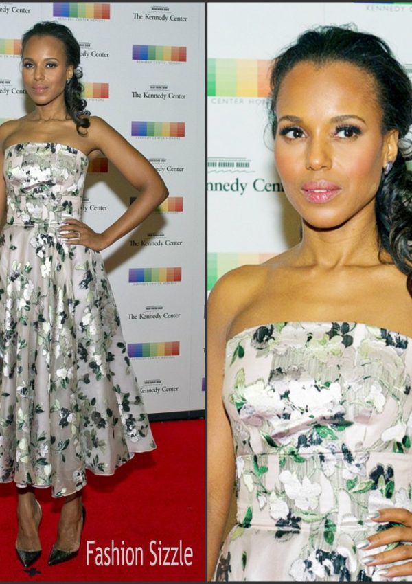 Kerry Washington  In Alexander Mcqueen at the 2015 Kennedy Center Honors Formal Artist’s Dinner