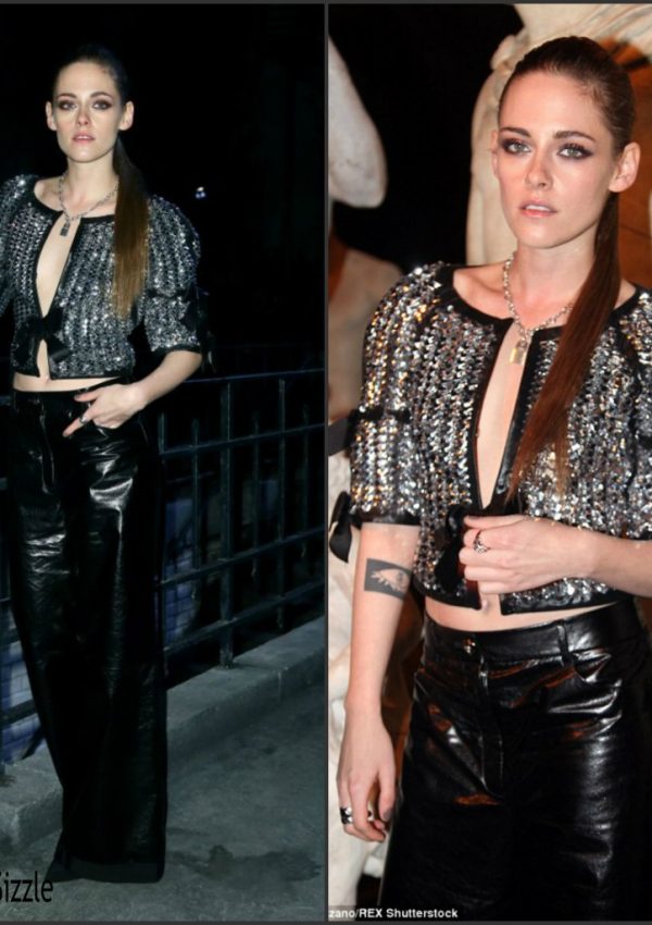 Kristen Stewart In Chanel At Chanel Metiers d’Art 2015/16 Fashion Show