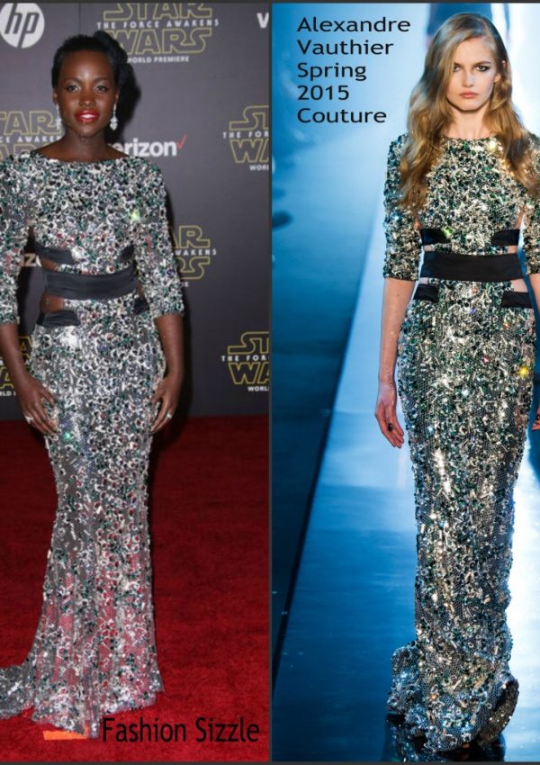 Lupita Nyong’o In Alexandre Vauthier Couture At ‘Star Wars: The Force Awakens’ LA Premiere