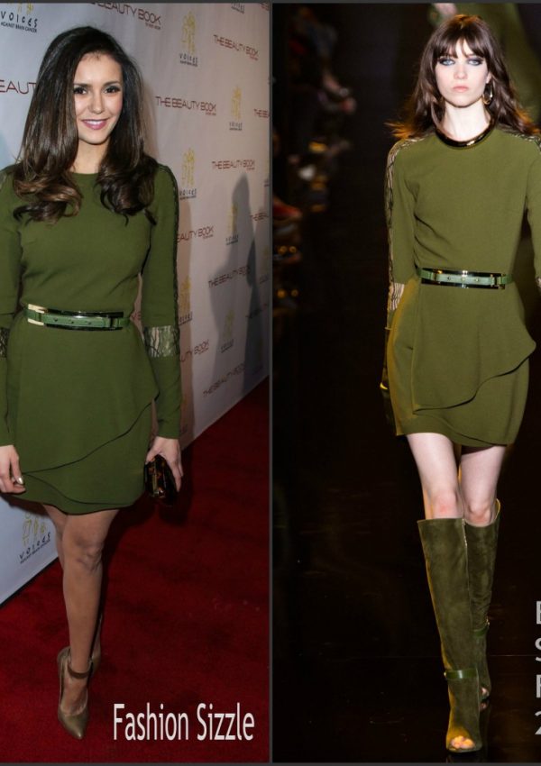 Nina Dobrev in Elie Saab at "The Beauty Book For Brain Cancer" Edition 2 Launch Party