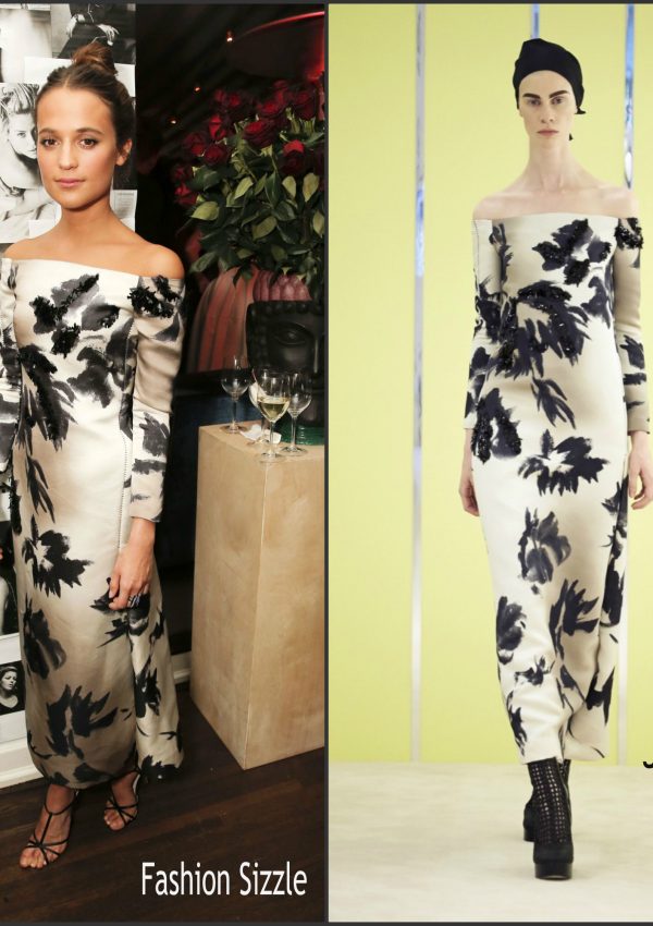 Alicia Vikander In  Marc Jacobs – W Magazine’s Pre-Golden Globes Party