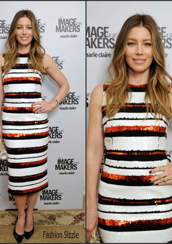 Jessica Biel in Dolce and Gabbana -Marie Claire’s Image Maker Awards 2016
