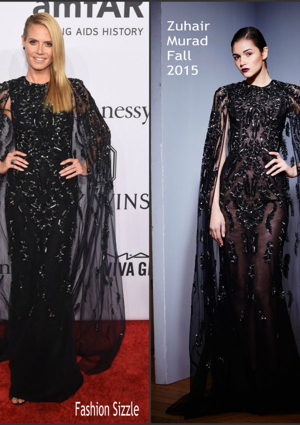 Heidi Klum In  Zuhair Murad – 2016 amfAR New York Gala