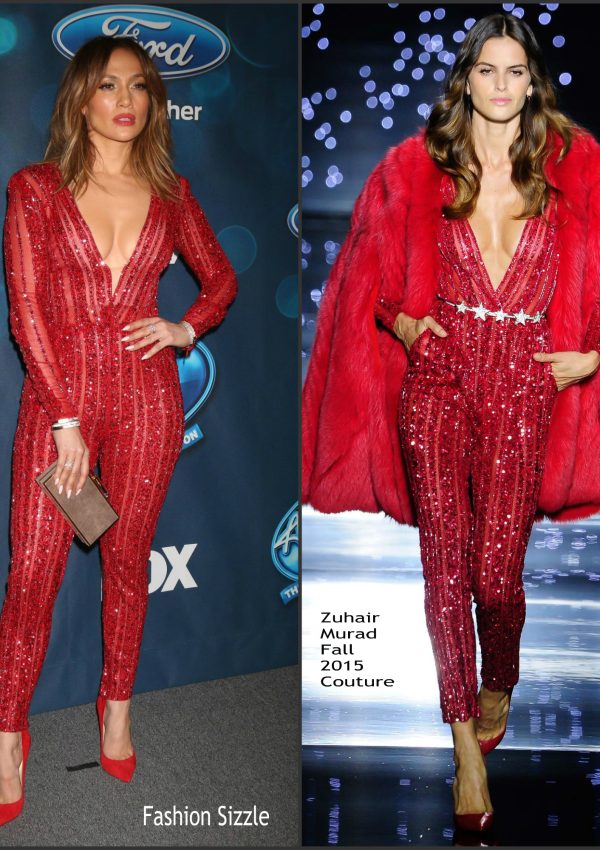 Jennifer Lopez  In  Zuhair Murad  – ‘American Idol XV’ Finalists Party in West Hollywood
