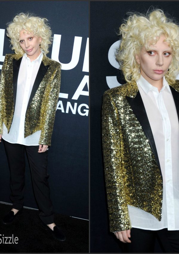 Lady Gaga  attends  Saint Laurent Show at The Palladium in Los Angeles 2/10/2016