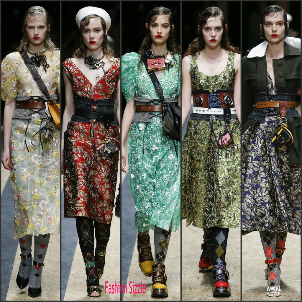 Prada Fall 2016 Ready To Wear - 50s style skirts and tights - Fashionsizzle