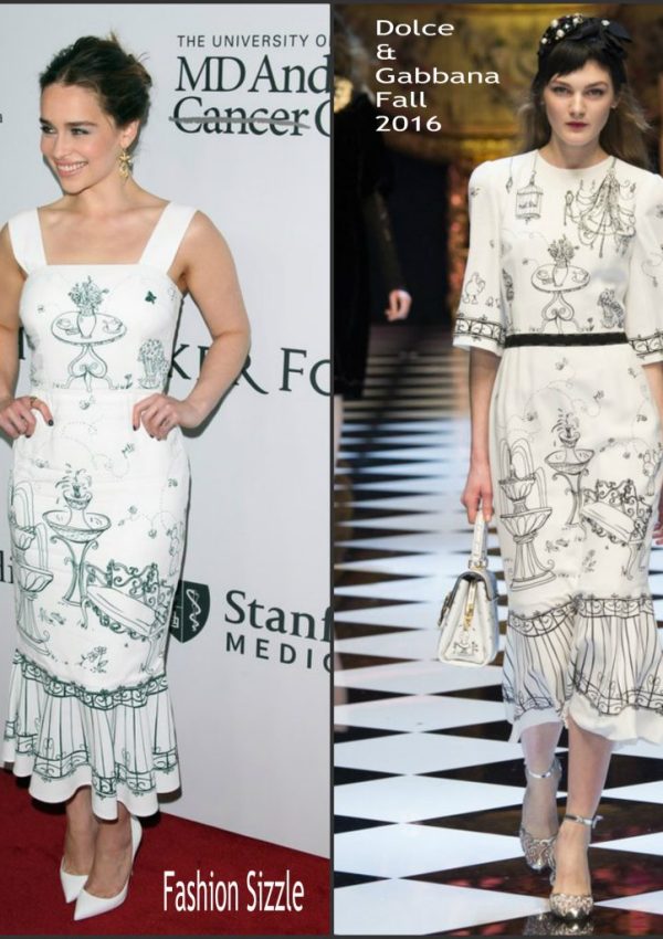 Emilia Clarke In Dolce and Gabbana – at The Parker Institute For Cancer Immunotherapy Gala