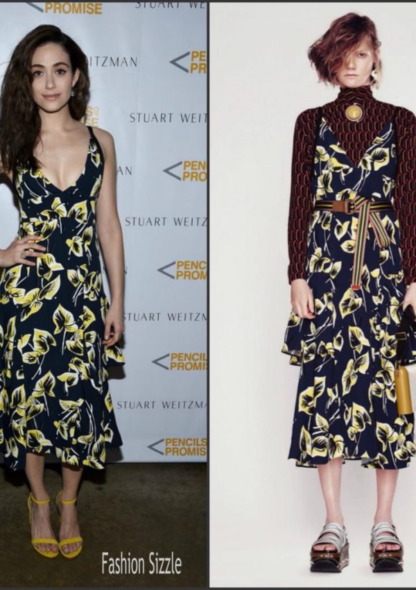 Emmy Rossum  In Marni – Stuart Weitzman and Eith Pencils  Of Promise Partnership Launch