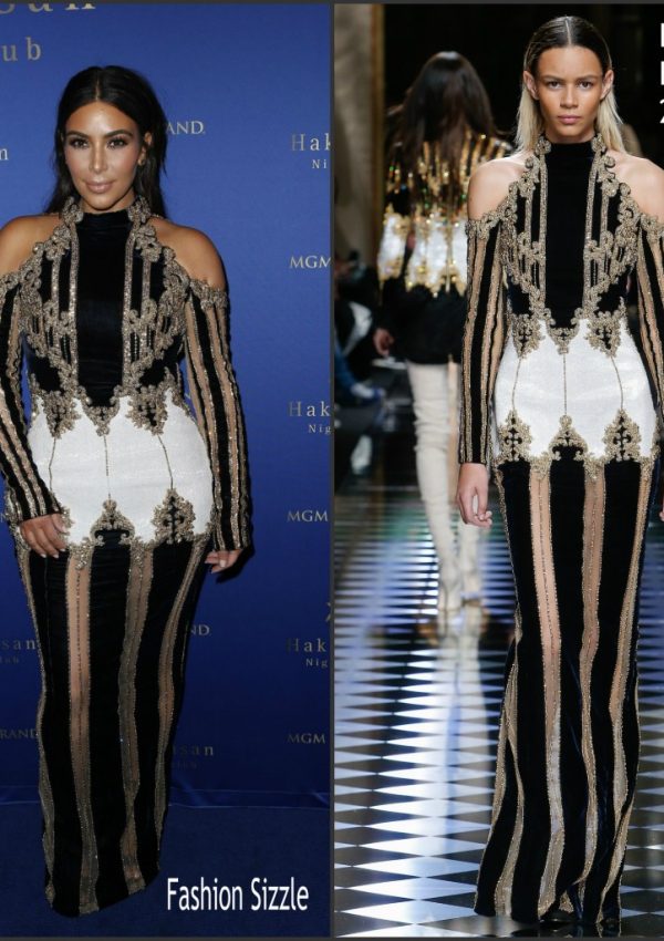 Kim Kardashian in Balmain – Hakkasan Las Vegas 3rd Anniversary Celebration