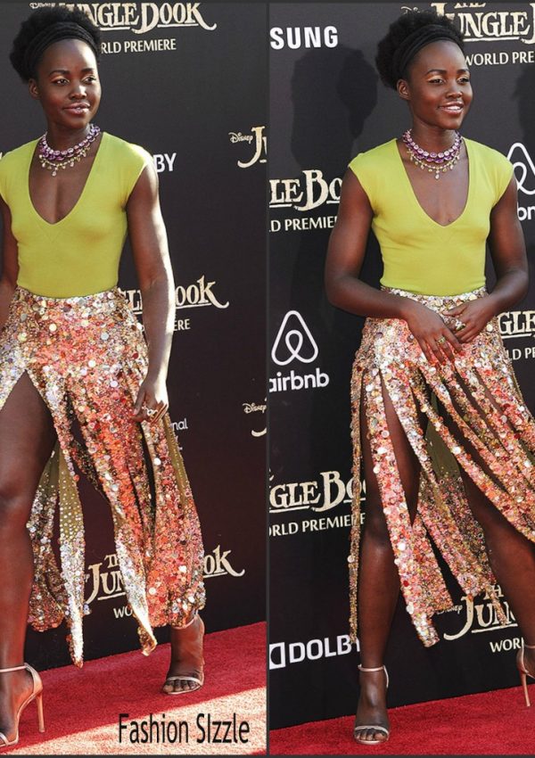 Lupita Nyong’o in J. Crew at ‘The Jungle Book’ LA Premiere