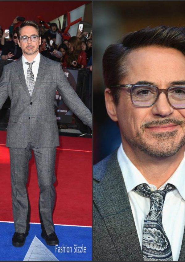 Robert Downey Jr. In Etro  at  Captain America: Civil War London Premiere