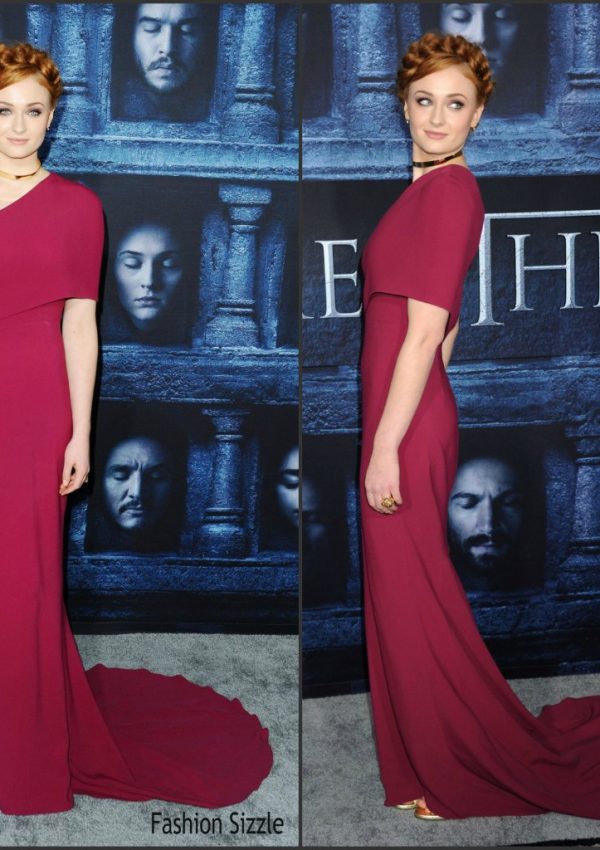 Sophie Turner in Stella McCartney  –  Game of Thrones Season 6 LA Premiere