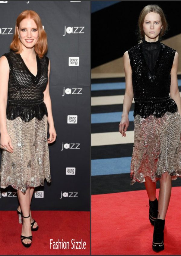 Jessica Chastain in Derek Lam –  Jazz At Lincoln Center 2016 Gala