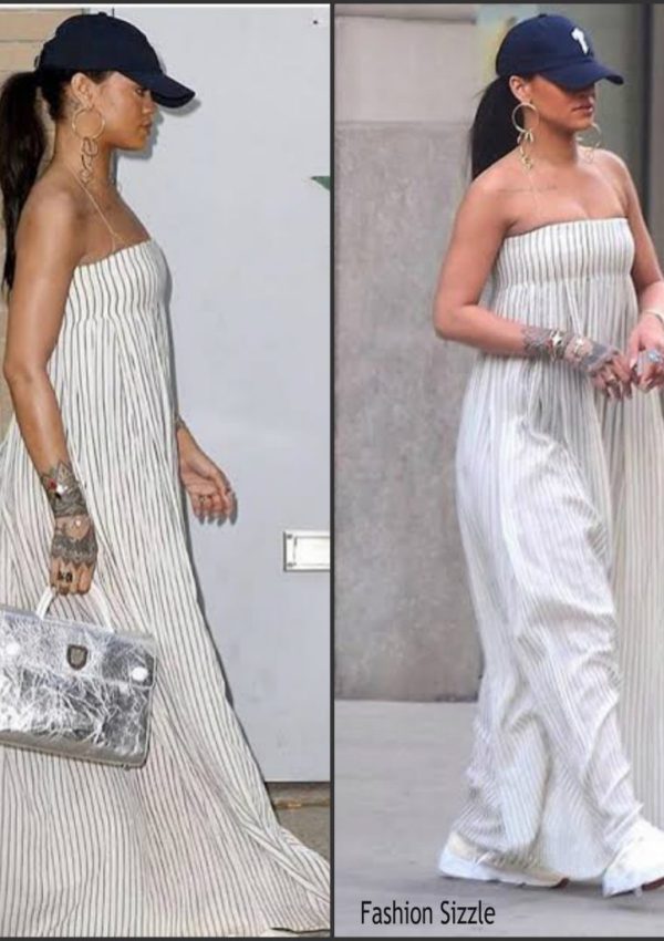 Rihanna  In Brock Collection out and about in New York