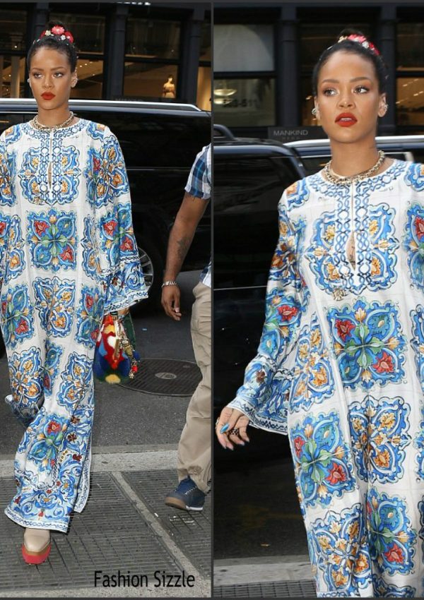 Rihanna in Dolce & Gabbana  Out In New York