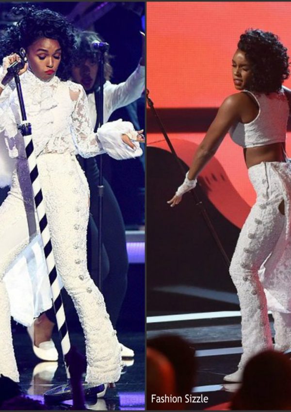 Janelle Monáe  in  Sergio Hudson  at the 2016 BET Awards