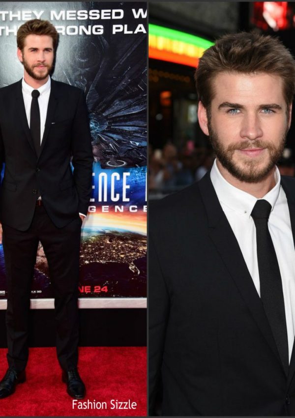 Liam Hemsworth in Dolce and Gabbana  at the ‘Independence Day: Resurgence’ LA Premiere