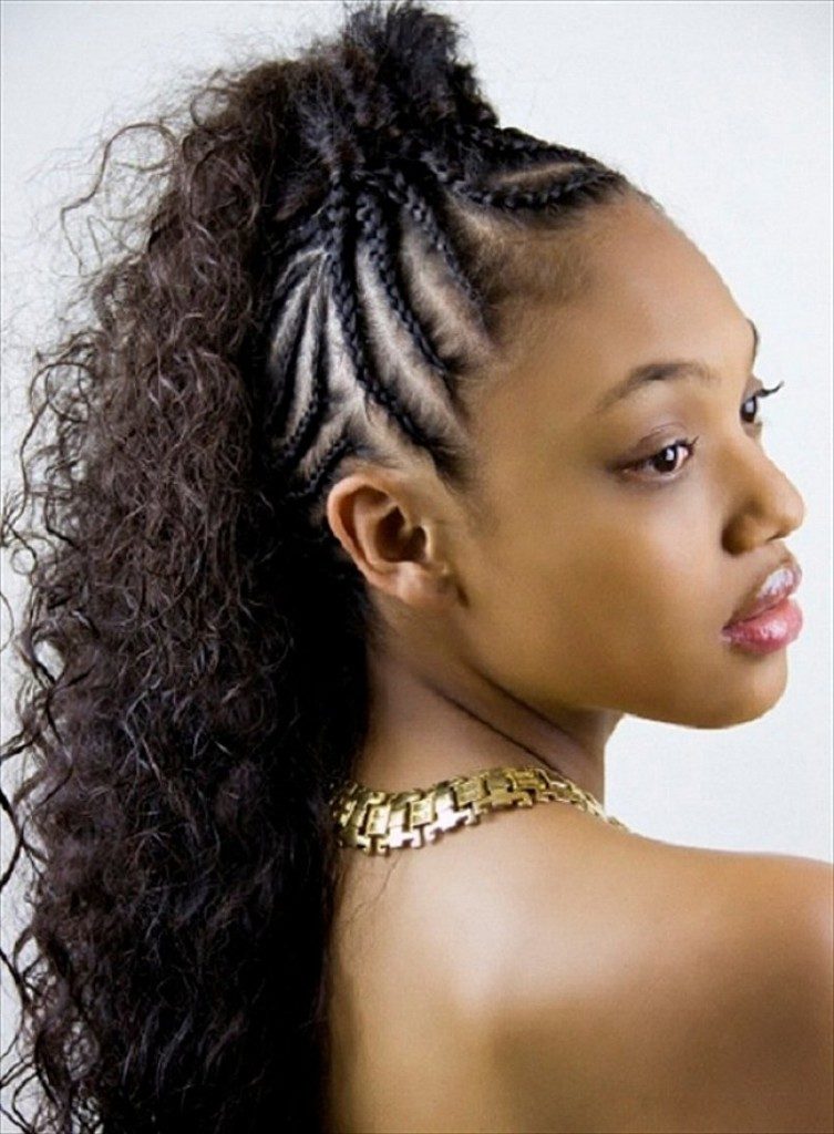 Cute-ponytail-curly-hairstyles-with-braided-for-black-women-753x1024