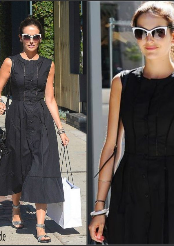 Camilla Belle in Armani Exchange Out in LA