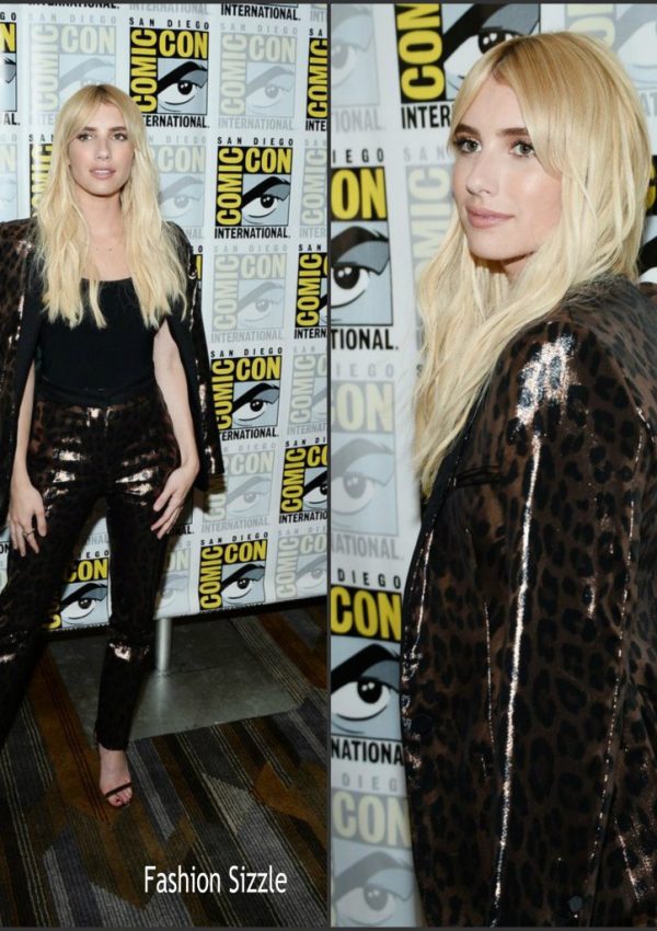 Emma Roberts  In Mulberry at  Scream Queens Panel at Comic Con