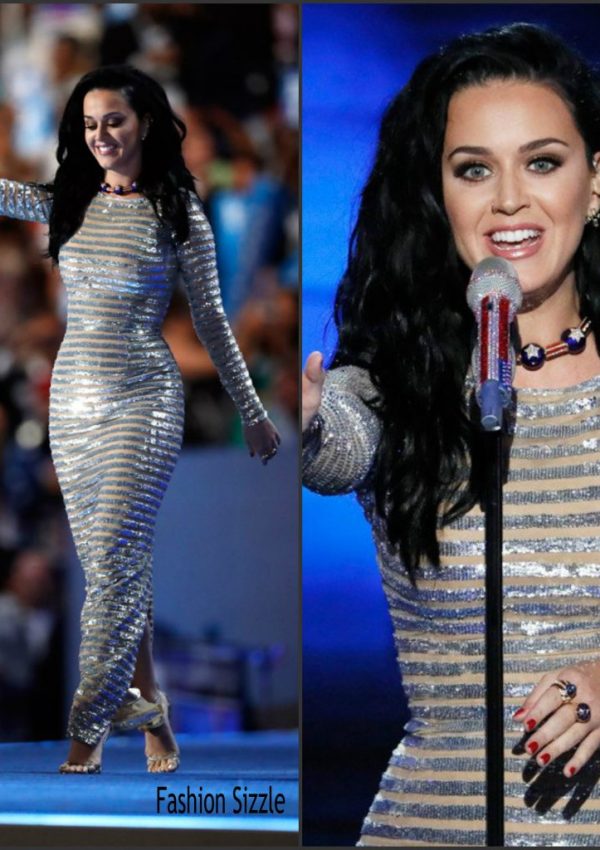 Katy Perry In   Michael Kors  Collection  at  Democratic National Convention