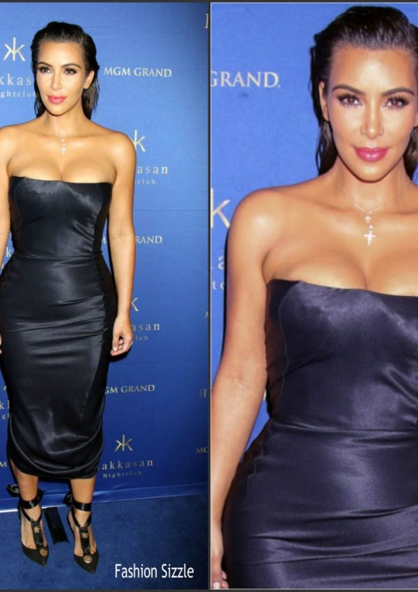 Kim Kardashian West in Vintage John Galliano at Hakkasan Las Vegas Nightclub