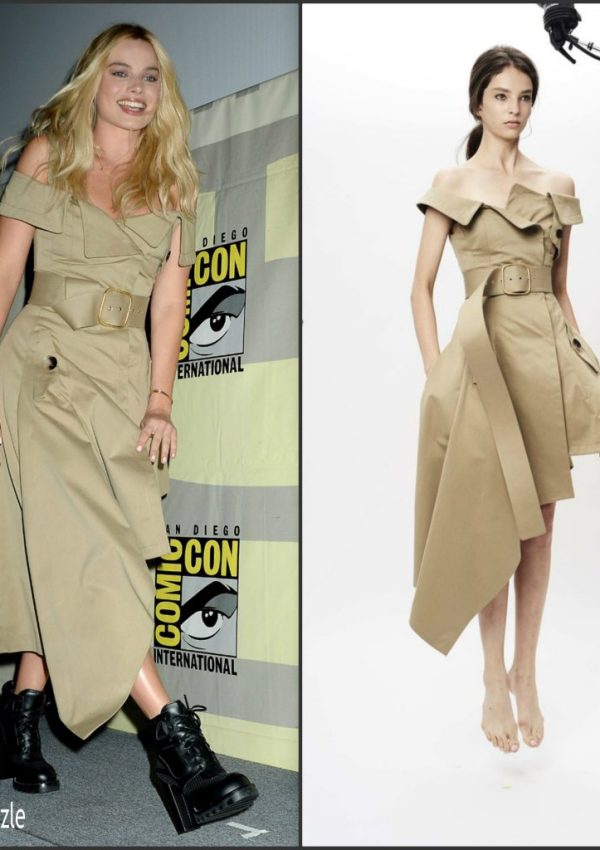 Margot Robbie  in Monse  at  Suicide Squad  panel at Comic Con