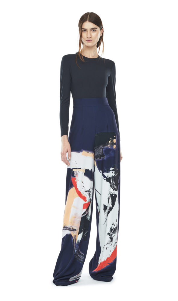 88-Kelly-Rowlands-Uncle-Bens-Event-Solace-London-Navy-Blue-Printed-High-Waisted-Trousers-591x1000