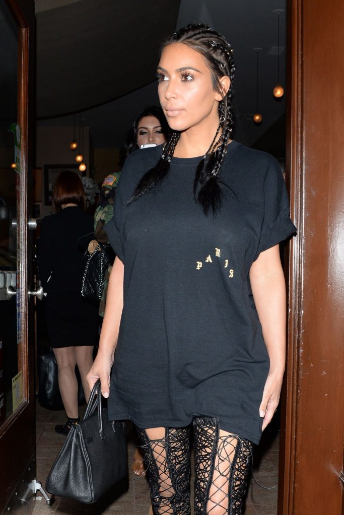 Kim Kardashian In The Life of Pablo Paris T-Shirt - Out In LA - Fashion ...