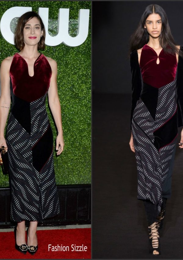 Lizzy Caplan in Roland Mouret at the 4th Annual CBS Television Studios Summer Soiree