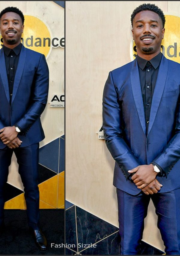 Michael B. Jordan  In Dolce & Gabbana at the Sundance Institute Night Before Next  Benefit