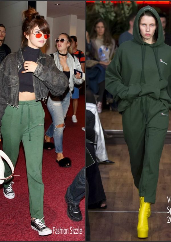 Selena Gomez wears  Vetements Arriving in Tokyo