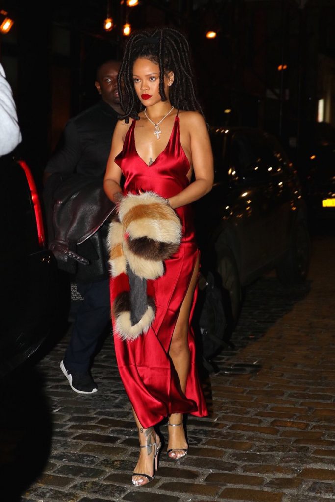  rihanna-in-are-you-am-i-red-gown-at-carbone-restaurant-in-new-york / ‎OK Cancel