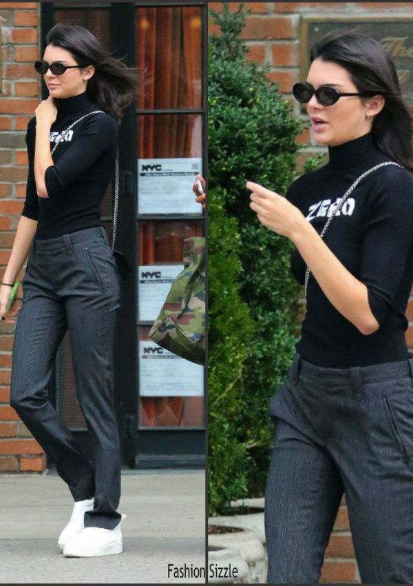 Kendall Jenner In  Ralph Lauren pants – Out In New York