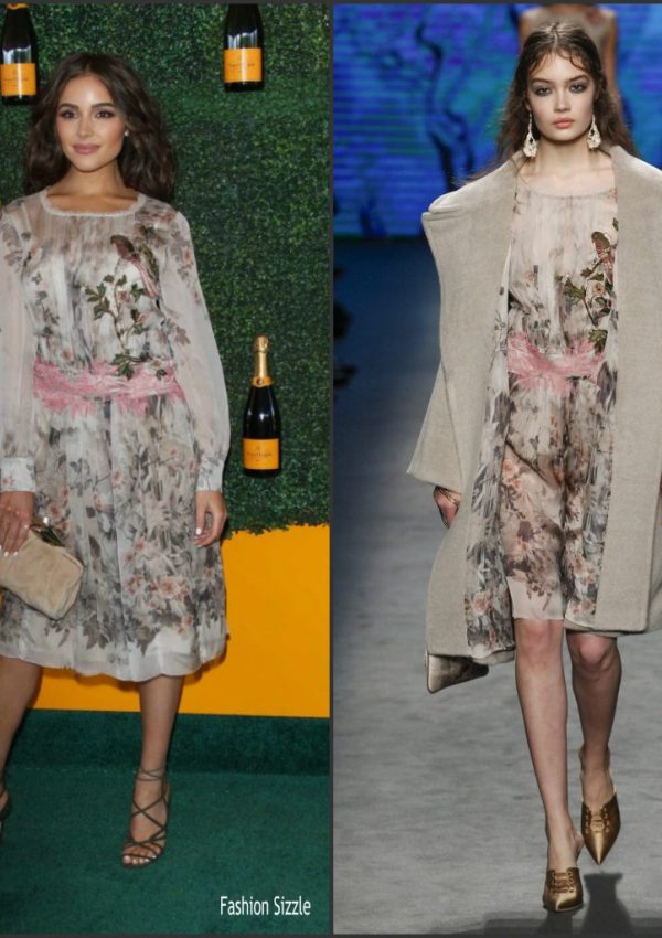 Olivia Culpo  In Alberta Ferretti    At The 7th   Veuve Clicquot   Polo  Classic LA