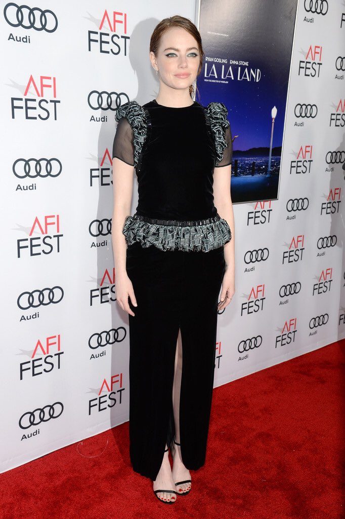  Emma walking the red carpet for the AFI Fest screening of the movie with director Damien Chazelle on Tuesday (November 15) at the TCL Chinese Theatre in 