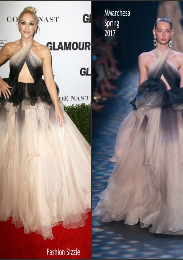 Gwen Stefani  In Marchesa  At Glamour Women Of The Year 2016