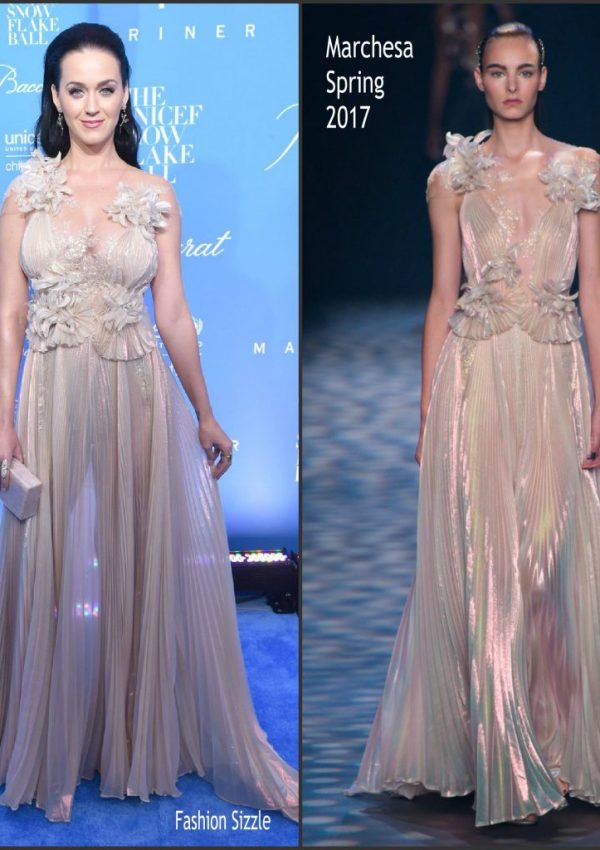 Katy Perry In Marchesa  At The 2016  UNICEF Snowflake Ball