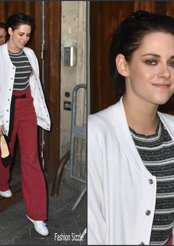 Kristen Stewart In Chanel Promoting Personal Shopper on  C à vous’  TV   in Paris