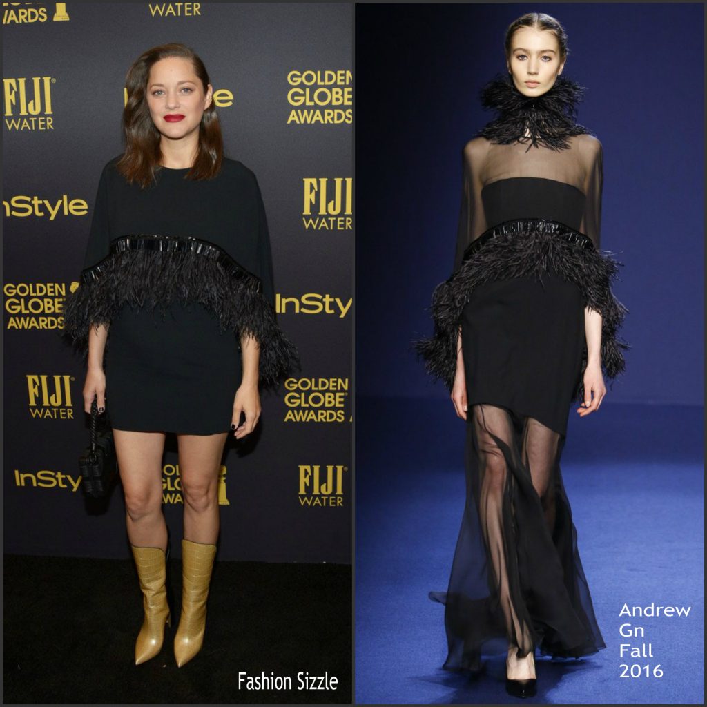 Marion Cotillard In Andrew Gn At HFPA & InStyle Celebrate The 2017 ...