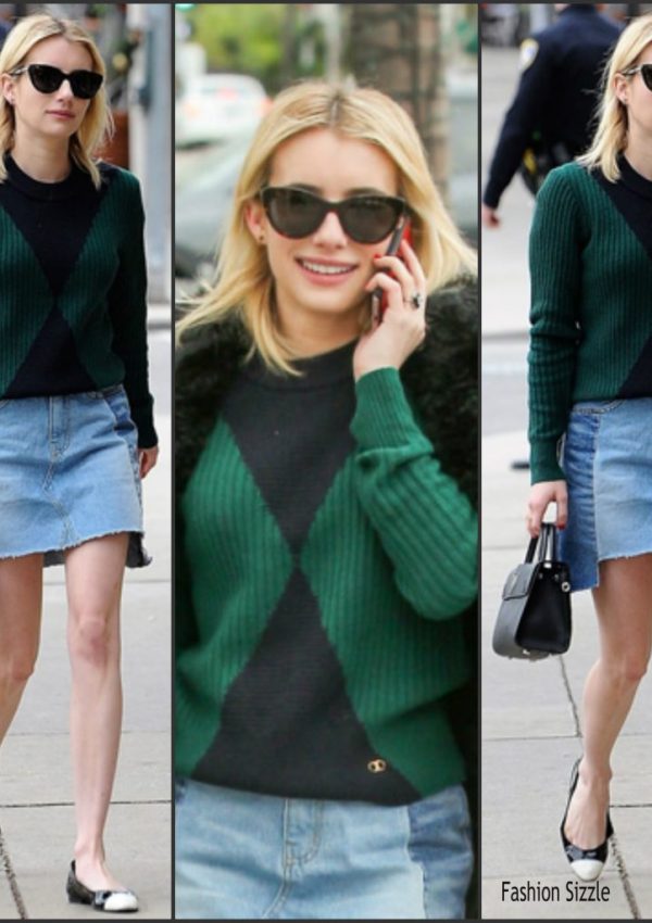 Emma Roberts In  Tory Burch   Out In Beverly Hills