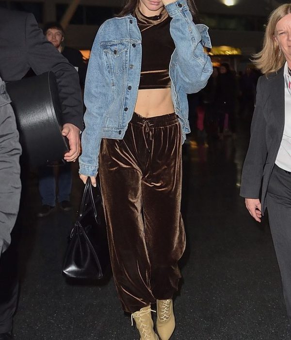 Kendall Jenner  In  Cristiano Burani  At JFK Airport  In New York